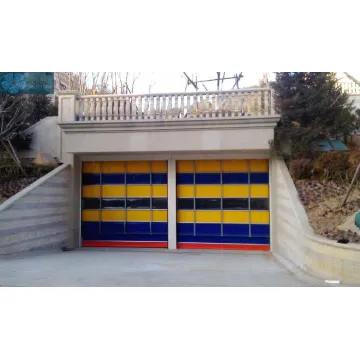 Porte haute vitesse empilée pour le garage